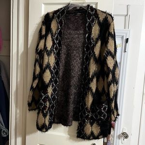 XL cozy funky sweater cardigan